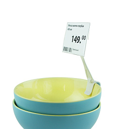 Комплект ДЕЛИ высотой 90 мм для крепления на край посуды DELI-SIDE-SET90, белый (10 шт в упаковке)