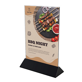Подставка под меню COLOR MENU HOLDER A4, цвет основания черный