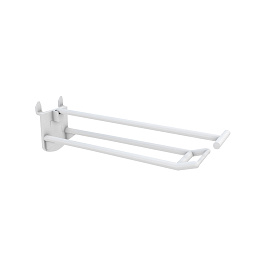 Крючок двойной в картон с держателем под ценник длина 250 мм DOUBLE HOOK-PH-CR–250