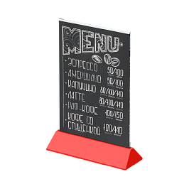 Основание подставки под меню COLOR MENU BASE A5, цвет красный