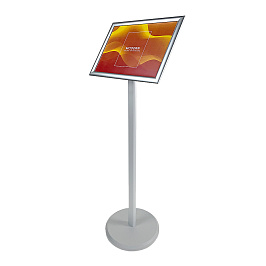 Рекламная стойка с наклонной клик-рамой ALUSNAP-STAND, формат A3, поворотная
