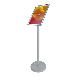 Рекламная стойка с наклонной клик-рамой ALUSNAP-STAND, формат A3, поворотная
