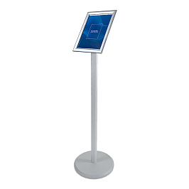 Рекламная стойка с наклонной клик-рамой ALUSNAP-STAND, формат A4, поворотная