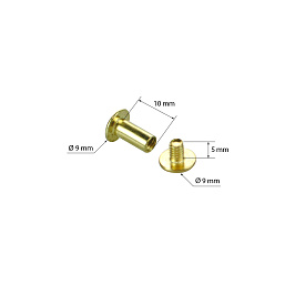 Винт полиграфический металлический 10 мм BINDING SCREW-10, цвет золото