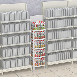 Компактный пластиковый дисплей MINIFLEX, цвет белый