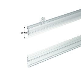 Комплект пластиковых клик-профилей для плакатов GRIPPER-SET, длина 1200 мм, прозрачный