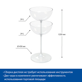 Дисплей UNIBOWL-TOWER-24 (2 чаши)